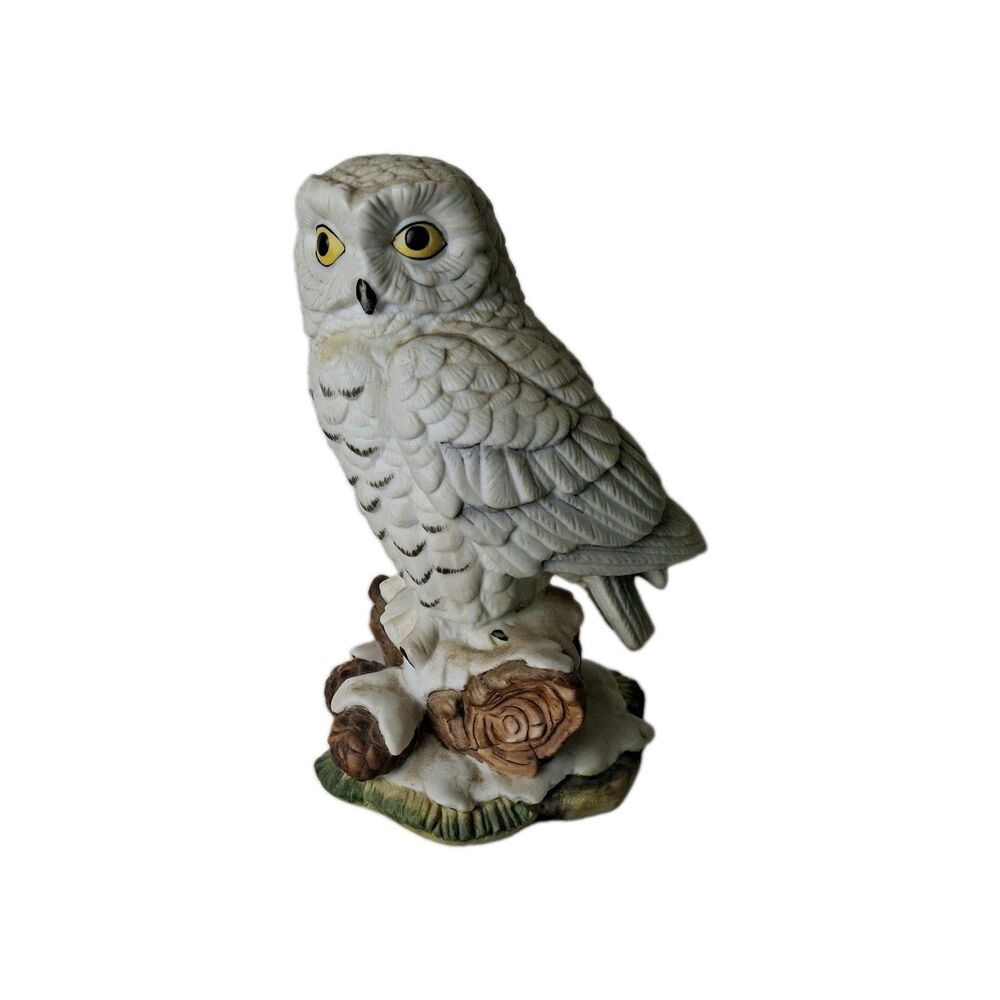 Lefton Nest Egg Collection 5" OWL Porcelain #06874 Bird Figurine - 1988